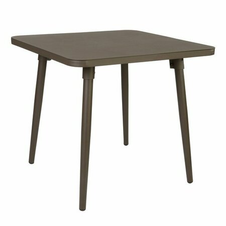 BFM SEATING Fresco 32'' Square Table with Solid Aluminum Top and Bronze Powder Coat 163T4L3232BZ